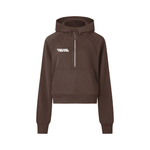 FIND GOD CROPPED HALF ZIP HOODIE