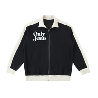 ONLY JESUS CONTRAST TRIM STAND COLLAR JACKET