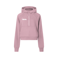 FIND GOD CROPPED HALF ZIP HOODIE