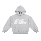 THE KING IS COMING GRAY FLEECE BOXY HOODIE