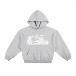THE KING IS COMING GRAY FLEECE BOXY HOODIE