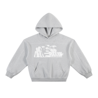THE KING IS COMING GRAY FLEECE BOXY HOODIE