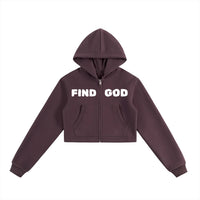 Women's,Hoodie,Zip-up,Zip hoodie,Find God,Jesus