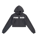 Women's,Hoodie,Zip-up,Zip hoodie,Find God,Jesus