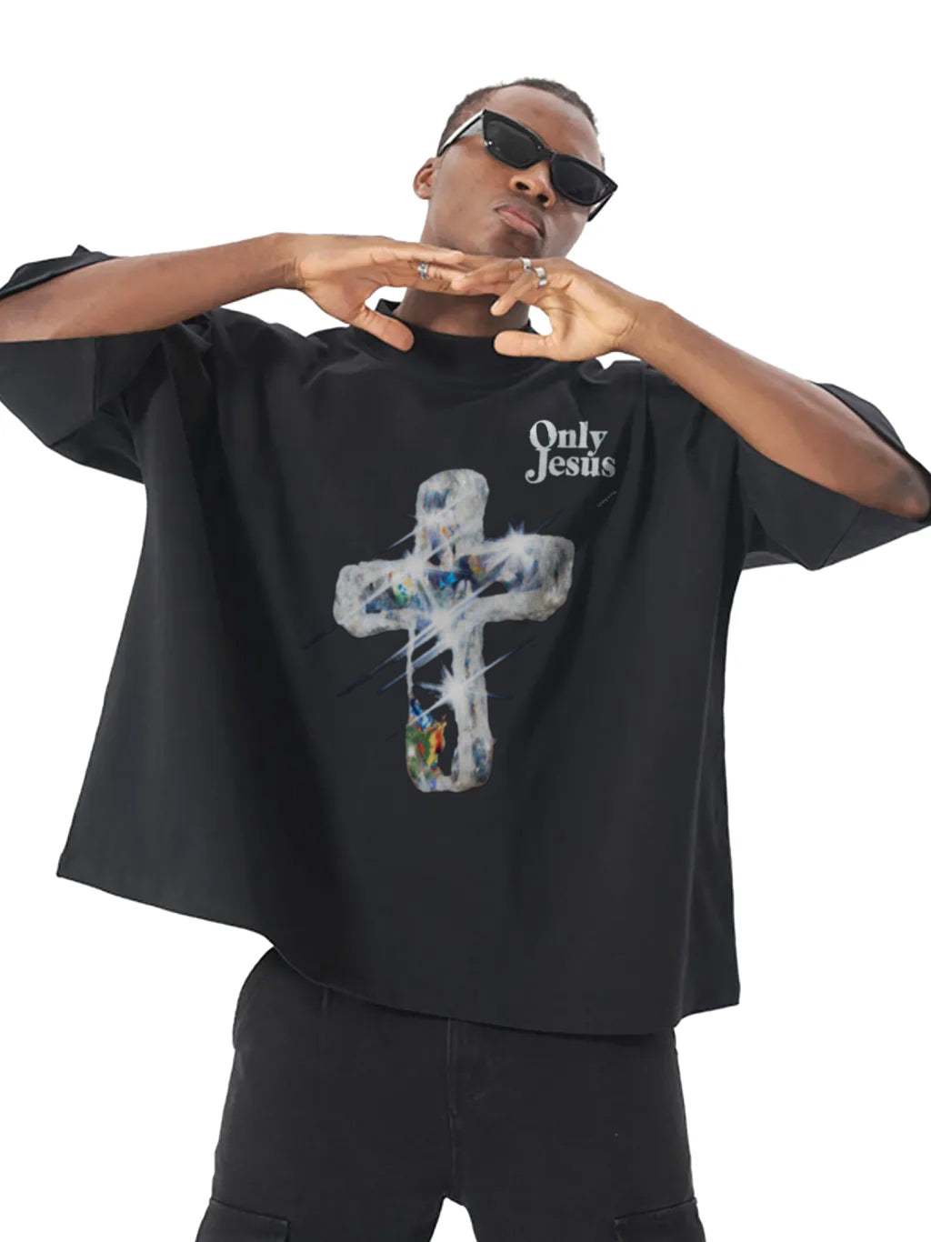 ONLY JESUS OVERSIZED BOXY T-SHIRT