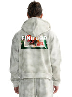FIND GOD DIRTY WASHED ZIP-UP FLEECE HOODIE