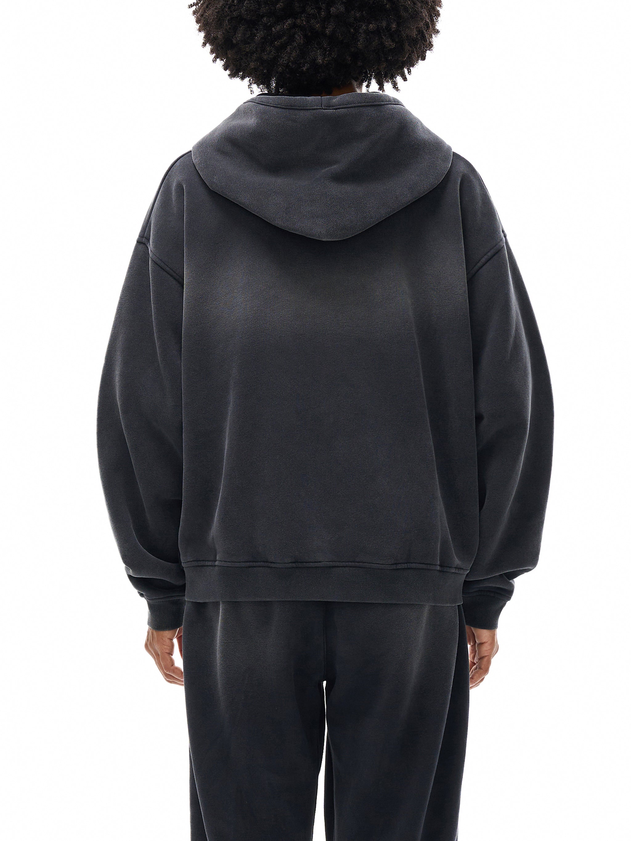 JESUS Sunfade Two-way Zipper Boxy Fleece Hoodie