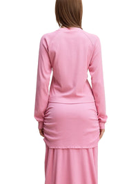 JESUS GIRL DYED WASHED RAGLAN LONG SLEEVE SLIM T-SHIRT