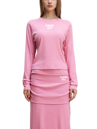 JESUS GIRL DYED WASHED RAGLAN LONG SLEEVE SLIM T-SHIRT