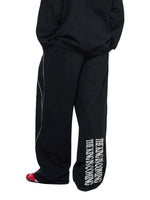 THE KING IS COMING REFLECTION STRIPED STRAIGHT LEG SWEATPANTS