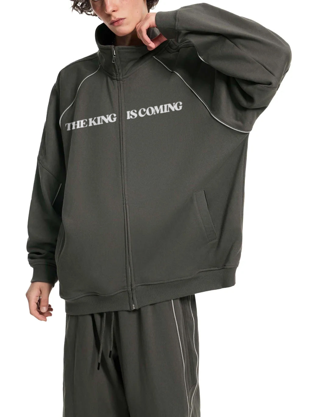 THE KING IS COMING Reflection Striped Jacket